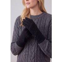 Vellin Women's Women's Crystal Glow Long Winter Gloves in Black