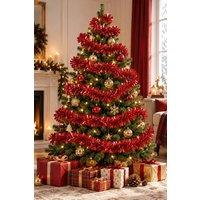 Living and Home Artificial Christmas Garland in Red