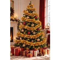 Living and Home Artificial Christmas Garland in Gold