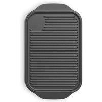 Chabrias Ltd 48cm Cast Iron Reversible Griddle Pan, Pre-Seasoned BBQ Grill Plate in Black