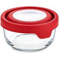 Chabrias Ltd Anchor Hocking TrueSeal 472ml Glass Storage Container with Red Lid in Clear | Size: Small