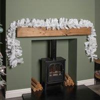 Samuel Alexander 2.7m (9ft) White Christmas Garland with PVC Branches