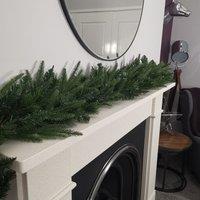 Samuel Alexander Premier 1.8M Festive Norfolk Pine Christmas Garland PE/PVC Tips in Green