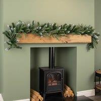Samuel Alexander 1.8m Premier Christmas Artificial Fairmont Fir Snow Tipped Plain Green Garland