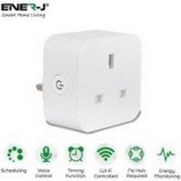 ENER-J WiFi Smart Plug UK BS with Energy Monitoring App Voice Control in White