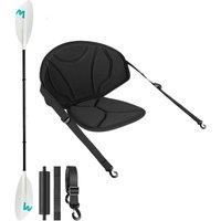 Wave Sups Wave Kayak Expansion Pack | Paddle, Seat, Footrest in Black