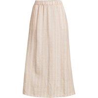 Lands' End Women's Plus Premium Pure Linen Pull-On Midi Skirt in Beige | Size: 26