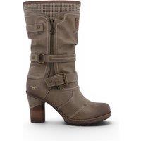 Infinity Leather Women's Mustang Mid-Calf Heeled Long Boots - M0162001 in Light Brown | Size: 5.5