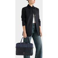 OSPREY LONDON Women's The Kellie Leather Laptop Bag in Navy
