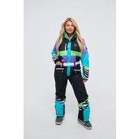 OOSC Women's Hotel California Shaped Ski Suit, Leopard & Zebra Print, Slim Fit | Size: Large