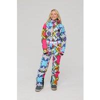 OOSC Women's Day Tripper Ski Suit Geometric Print Slim Full Length Ski Suit | Size: Large