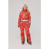 OOSC Women's Starman Ski Suit, Lightning Bolt Print, Slim Fit, Regular Length | Size: Large