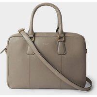 OSPREY LONDON Women's The Adaline Leather Laptop Bag in Grey