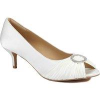 Jones Bootmaker Women's Zephira Elegant Stiletto Heel Court Shoes in Ivory | Size: 4