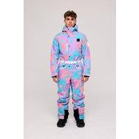 OOSC Del Mar Men's Ski Suit, Plain Polyester, Relaxed Fit, Regular Length in Aqua | Size: Medium