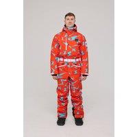 OOSC Men's Starman Ski Suit, Lightning Bolt Print, Relaxed Freeride Fit | Size: Large