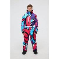 OOSC Men's Fresh Prince Ski Suit, Patterned Polyester, Relaxed Fit | Size: XL