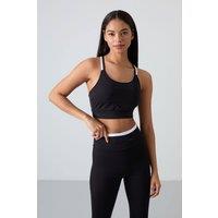 Tommy Life Women's Sleeveless Slim-Fit Active Set in Black | Size: Medium