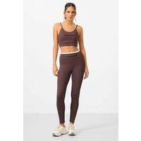 Tommy Life Women's Sleeveless Slim-Fit Active Set in Dark Brown | Size: Medium
