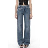 Squalo Women's Women's Straight-Leg Pants in Mid Blue | Size: XS