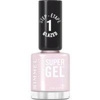 Rimmel London Women's Super Gel Long Lasting Gel-like Nail Polish 12ml in Pink Glazed