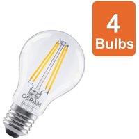 Osram Smart+ Matter E27 Filament Classic A60 Light Bulb Dimmable 6W 4 Pack in Clear