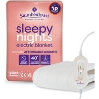 Slumberdown Sleepy Nights Electric Blanket in White | Size: Super King