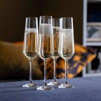 Dartington Cheers Optic Champagne Flute, Set of 4 in Clear | Size: 200ml