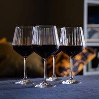 Dartington Cheers Optic Goblet, Set of 4 in Clear | Size: 600ml