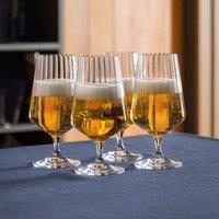 Dartington Cheers Optic Small Beer Glass, Set of 4 in Clear | Size: 400ml