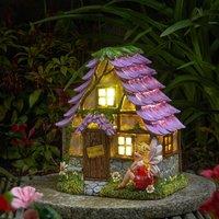 mysmartbuy Solar Powered Flower Lodge Fairy House LED Light Up Garden Ornament