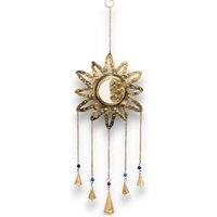 KDMD Deactivated Indian Chimes - Sun Moon 5 Bells in Gold