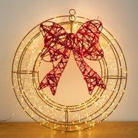 Samuel Alexander 38cm Galaxy Light Up Christmas Wreath with 960 LEDs & Timer in White