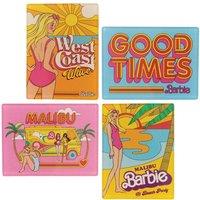 Barbie Officially Licensed Malibu Set of Four Acrylic Magnets in Pink