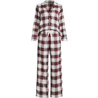 Lands' End Women's Plus Pure Cotton Flannel Pyjama Set in Ivory | Size: 2X