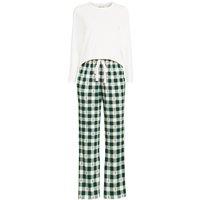 Lands' End Women's Cotton Jersey Pyjama Set in Green | Size: Small