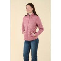 Harvey & Jones Women's Water Resistant Onion Quilted Jacket in Pink | Size: 10