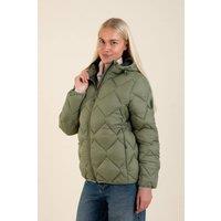 Harvey & Jones Women's Lightweight Water Resistant Quilted Jacket in Green | Size: 16