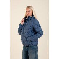 Harvey & Jones Women's Lightweight Water Resistant Quilted Jacket in Blue | Size: 14