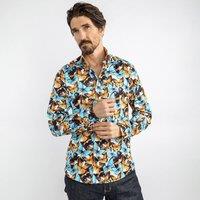 CLAUDIO LUGLI Men's Butterfly Bloom Print Shirt in White | Size: XL