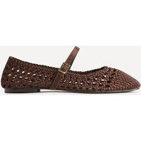 Linzi Women's Outfit Brown Handwoven Mary Jane Flats | Size: 5-Standard Fit