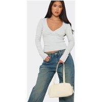 EGO Women's Shaped Faux Leather Shoulder Bag in Cream