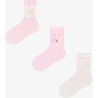 Penti Women's Little Bunny Rabbit Patterned Pair Crew Socks in Light Pink | Size: 27-30