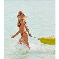 Penti Women's Nour Tie-Front Bikini Bottom in Terracotta | Size: XS