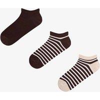 Penti Women's Shiny Striped Cotton Lurex Pair Ankle Socks | Size: 36-38