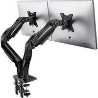 Dyzi Dual Monitor Desk Mount Adjustable Arm Stand 17-35 Inch VESA Black