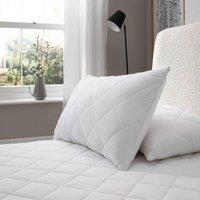 The Fine Bedding Company Anti Allergy Hypoallergenic Pillow Protector Pair in White