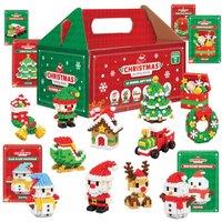 VFM e-Store Christmas Building Blocks Toy - 12 Pack - Xmas Gift