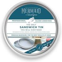 Chabrias Ltd Mermaid 6 Round Sandwich Cake Tin Silver Anodised Aluminium UK Made