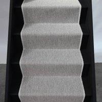 RainbowHome Ashcombe Stair Runner with Self Colour Edge in Grey | Size: 20 cm x 12 cm